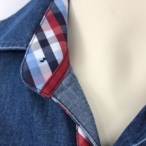 Enzo Tovare long sleeve chambray cotton shirt - Picture 4 of 7